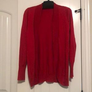 Red Cocoon cardigan